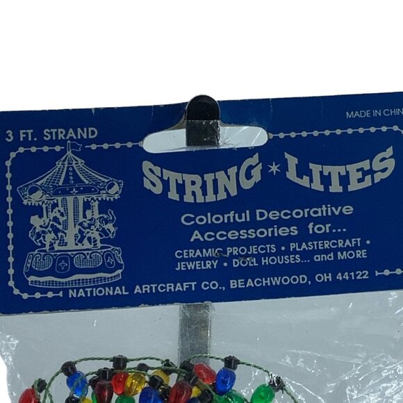 National Artcraft Co. Mini Ornaments String Lites Lights 3 Feet Colorful NEW - Picture 3 of 3